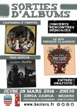 Troisième album Castanha & Vinovel, 29 mars à Béziers
